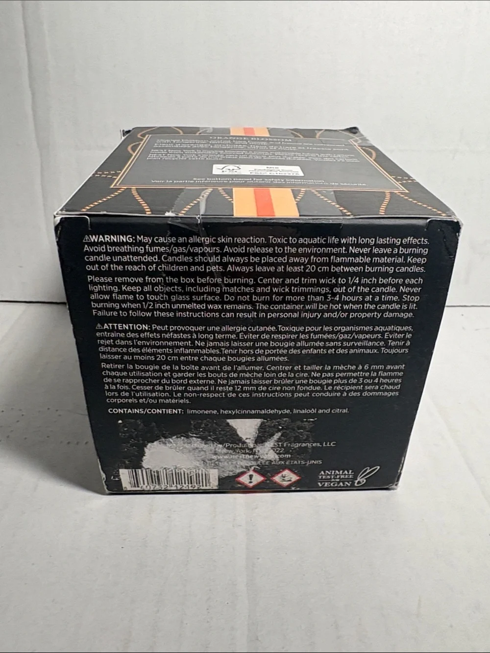 NEST Fragrances Orange Blossom Candle - Black & Orange